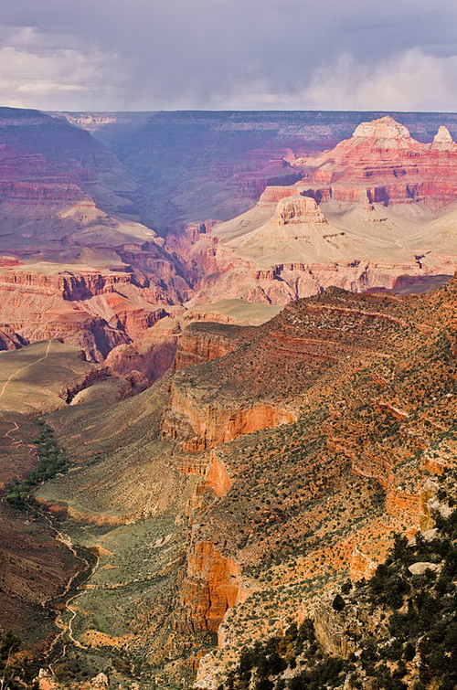 south rim canyon rain storm